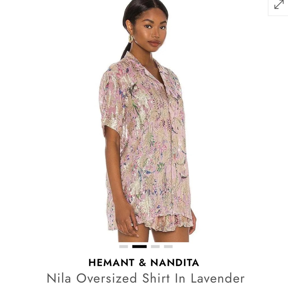 Hemant & Nandita Floral Lavender Shirt